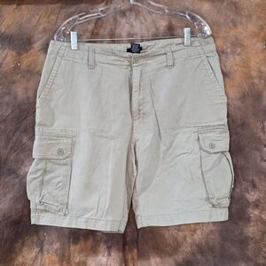 G. H. Bass Mens Cargo Shorts Size 34 Khaki Tan Pockets